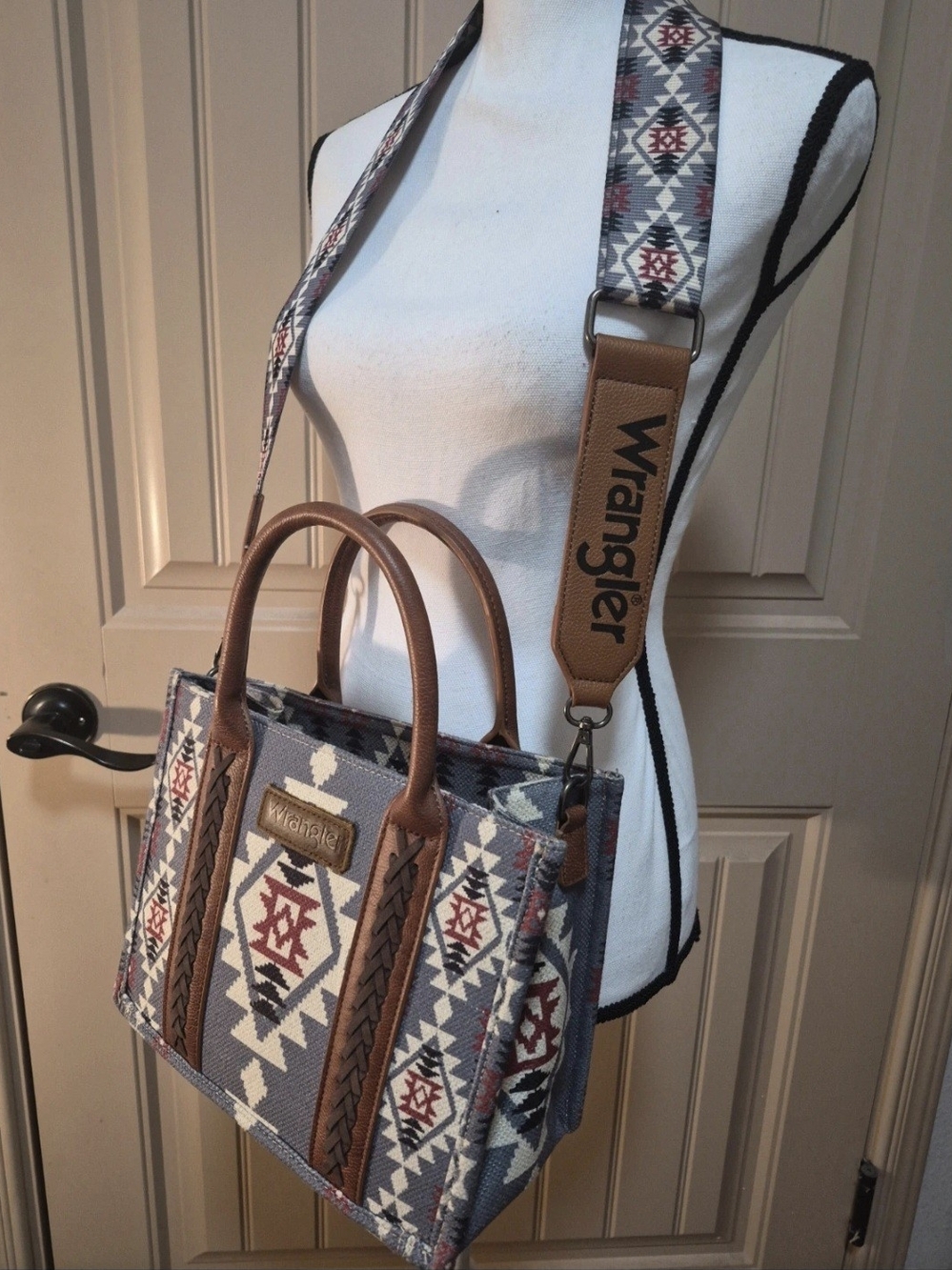 Wrangler Bag Aztec-Pattern Western Shoulder Tote Purse